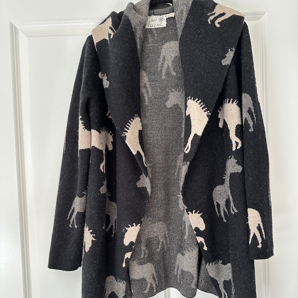 Anthropologie  “Field and Flower” dressage  horse sweater size s